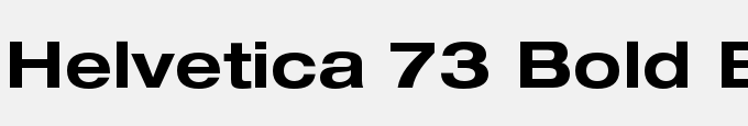 Helvetica 73 Bold Extended